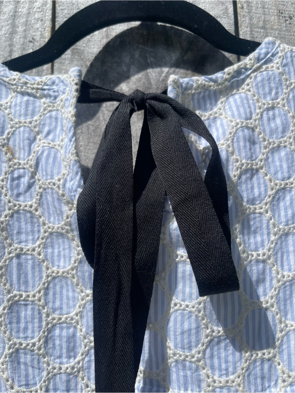 J. Crew Light Blue seersucker Textured Sleeveless Shift Dress Sz 6 - Picture 10 of 11